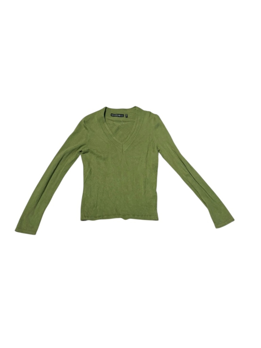 Lafayette 148 green cashmere sweater v neck s
